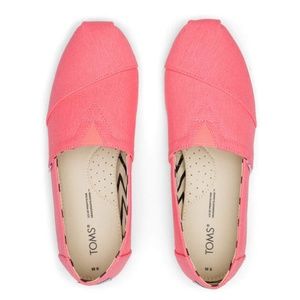 NBIB TOMS Alpargata Neon Pink Recycled Cotton Canvas